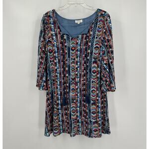 Velzera Women Tunic Dress‎ Size S Embroidered Boho Hippie Festival Southwest